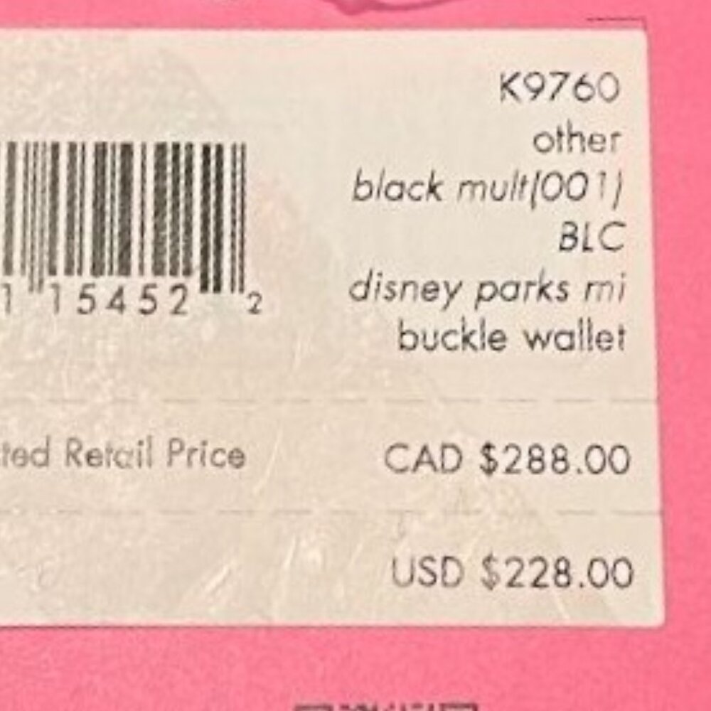 NWT $228 DISNEY PARKS & KATE SPADE WITH MINNIE MOUSE CROSSBODY / WALLET / WOC - Picture 3 of 17